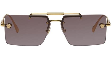 versace rimless glasses mens